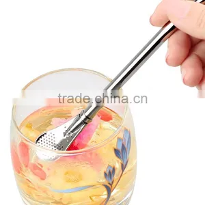 New Arrival Kitchen Tool 2PCS Metal Yerba Mate Drinking Straw With Cleaner Brush thumbnail-2