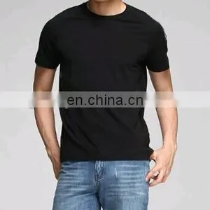 Wholesale Blank Black Short Sleeve T-shirt thumbnail-1
