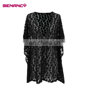 Sexy Lady Poco Dot Mesh Deep V-neck Poncho 2017 thumbnail-1