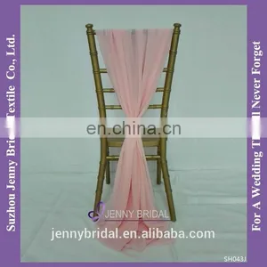 SH043H Wholesale Chiffon Purple Chair Covers thumbnail-2