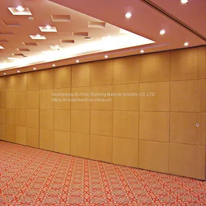 Fabric Soundproof Aluminum Track Channel Folding Movable Operable Partition Walls thumbnail-4