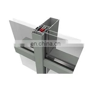 SHENGXIN High Performance Glass Facade Curtain Wall Aluminum Profiles Aluminum Curtain Wall System thumbnail-2