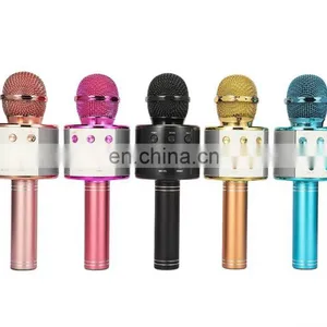 Good Quality Sound Ws858 Mini Wireless Karoke Magic Sound 3-In-1 Handheld Karaoke Directly Factory Wireless Microphone thumbnail-1