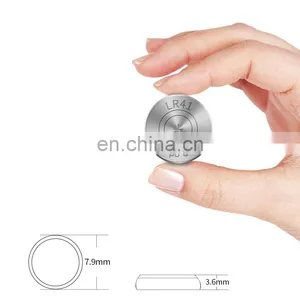 China Supplier 0% hg 1.5V Ag1 Ag3 Ag4 Ag6 Ag7 Ag10 Ag13 Alkaline Button Cell for 10pcs Alkaline Coin Cell Battery LR41 192 392A thumbnail-1