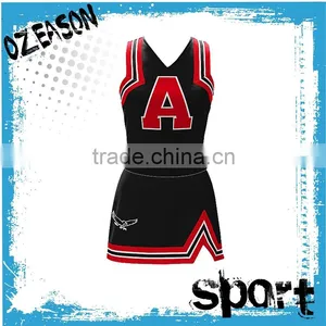 Custom Fashion Cheerleading Uniforms, Cheerleading Crop Top and Skirt Quality Choice thumbnail-1