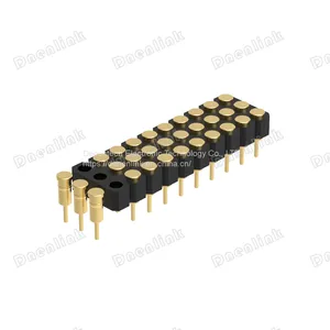 Dnenlink 2.54mm Pitch Triple RowH2.5mm Plane Contact Straight Female Header DIP Type PogoPin Header thumbnail-1