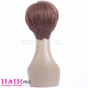 Short Red Brown Human Hair Wig With Wholesale Price thumbnail-2