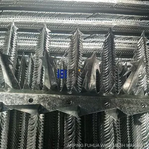 Perimeter Security Anti Climb Wall Spikes Made of Galvanized Steel Spear Type Spikes thumbnail-3