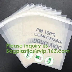 Compostable Biodegradable Packaging Mailing Bag With Handle,Biodegradable Compostable Plastic Courier Shipping Envelope thumbnail-1