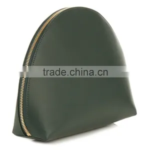 Curved Round Shape Simple Genuine Leather Clutch, 2016 Fashion Half Moon Shape Leather Evening Clutch Handbag for Ladies thumbnail-2