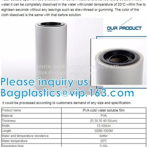 Polyvinyl Alcohol PVA, Dissolving Non Woven Embroidery Fabric, Breathable, Sustainable, Fusible, Water-Soluble thumbnail-5
