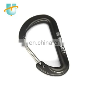 Colorful 58mm D Shape Aluminum Carabiner Clip Keychain Climbing Rock Climbing Carabiner for Camping Hiking Outdoor thumbnail-4