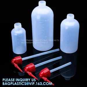 Custom Logo 250ml 500ml 1000ml Plastic Red Head Curved Mouth Cleaning Washing Bottle, Laboratory Supplies thumbnail-3