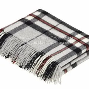 Pure Virgin New Wool Throw Blanket for Sofa Decoration ,camping,travel Picnic thumbnail-2