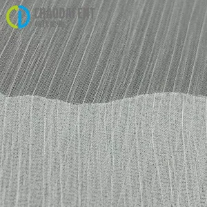 Sheer Soft White Dyeing 100%RPET White Chiffon Fabric for Clothing Dress thumbnail-2