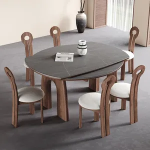 Folding Solid Wood Dining Table thumbnail-5