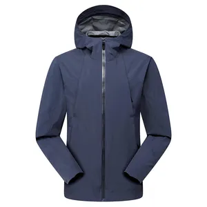 Small Batch Custom Logo Single-layer Hard Shell Raincoat Waterproof Breathable Windproof Outdoor Jacket thumbnail-4