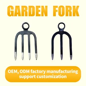 One Piece Forged Steel Forks Garden Fork Farming Tools for Agriculture Farm Digging Soil Turning and Manure Work thumbnail-4