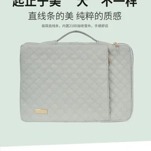 Rhombus-quilted Laptop Handbag, Water-Resistant Storage Sleeve for Laptops & Tablets, Corporate Gift Business Inner Case thumbnail-1