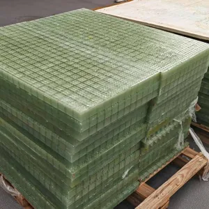 Reinforced Plastic Mesh Panels Molded Fiberglass FRP Gratings for Trench Covers thumbnail-3