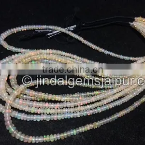 Wholesale Ethiopian Opal Smooth Roundelle Beads thumbnail-1