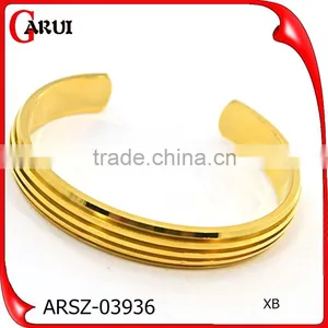 New Gold Chain Design for Men Blank Stainless Steel Cuff Bracelet thumbnail-2