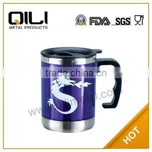 Stainless Steel Cool Travel Coffee Mug Brand With Screen Dragon thumbnail-1