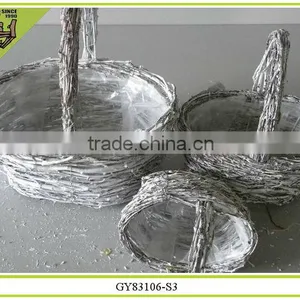 Hanging Storage Willow Baskets thumbnail-1
