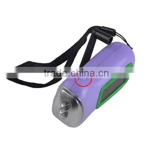 Battery Free Hand Crank Solar Green Power 3 LED Torch Quality Choice thumbnail-4