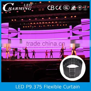 P9.375 Full Color Snowfall Rgb Soft Led Video Curtain hd Ip65 Waterproof thumbnail-1