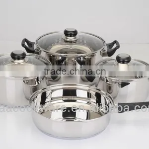 7Pcs Stainless Steel Cookware Set With Induction Bottom and Bakelite Handle thumbnail-1