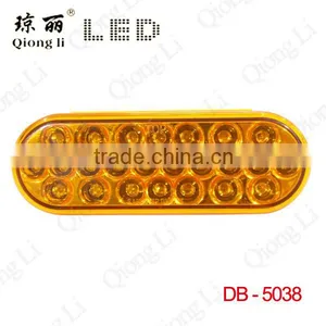 12v 24v Universal 6inch Oval Stop Turn LED Truck Light thumbnail-2