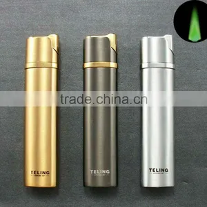 Long Style Windproof Metal Electric Cigarette Gas Refillable Lighter thumbnail-1