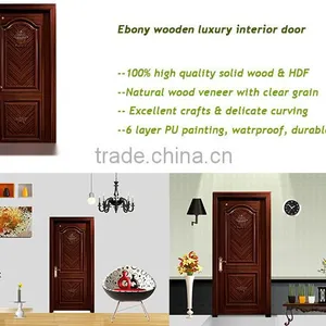China Single Swing Elegant 100% Solid Wood Sapele Durable Front Door Design Quality Choice thumbnail-3