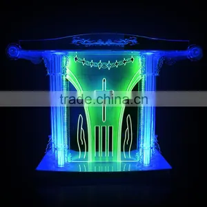 GH-4769 Factory Price Modern Design Clear Acrylic Church Pulpit Supplier's Choice thumbnail-3