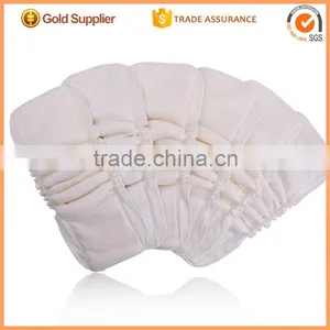 Bamboo Cotton Double Gussets Leak Guard Waterproof Diaper Inserts thumbnail-1