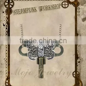 Vintage Jewelry Retro 70s Alternative Hip Hop Steampunk Chain Necklace thumbnail-5