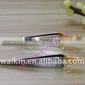 Unique Design Stainless Steel Gold and Nickel Finished Eyebrow Tweezers thumbnail-1