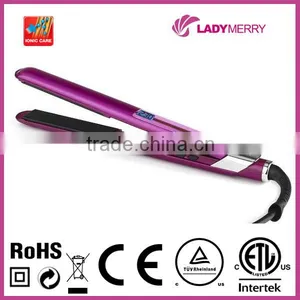 2016 Slim Ionic Titanium Hair Straightener Planchas Cabello Infrarro for Private Label With CE ROHS CTUVUS Certifications thumbnail-1