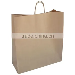 Custom Printing Brown Kraft Paper Bag With Paper Handle Quality Choice thumbnail-1