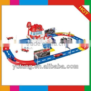 Free Wheel Racing Car Game/car Toys/sliding Racing Car Toys ( Included 4pcs Racing Car&4 Color Assorted,red&blue&white&yellow) thumbnail-1