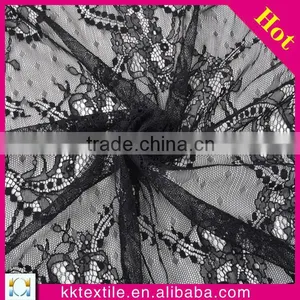 New Arrival Black Rose for Ladies Dress Lace Fabric thumbnail-1