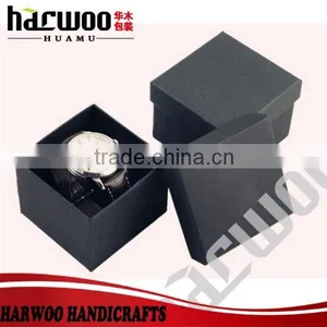 Wholesale Wood Leather Craft Black Luxury Present Packaging Custom Gift Box thumbnail-2