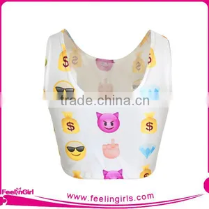 Fast Delivery no Moq Sexy Custom Printed Crop Tops for Women thumbnail-2