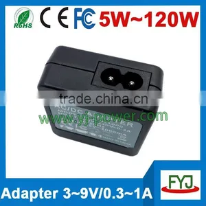 Fashionable 5v 0.5a Usb Power Adapter 230v With C8 Socket Input 100 ~ 240V thumbnail-2
