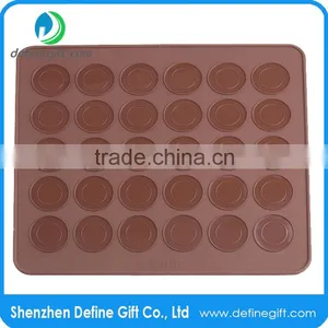 FDA BPA Free 30 Circles Small Size Round Silicone Macaron Baking Mat thumbnail-4