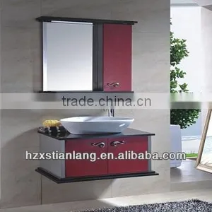 Hot Selling Glass Top Stainless Steel Cabinet for Bathroom With Mirror Cabinet thumbnail-1