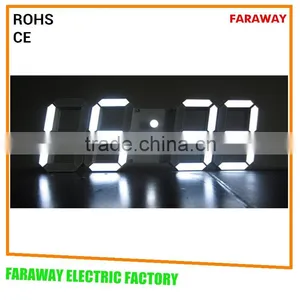 Remoter Large Blue Digital Led Wall Clock With Temperature, Date and Alarm thumbnail-5