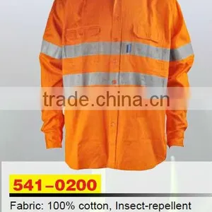 100% Cotton Insect Resistant Fabric Low Formaldehyde Soft Feel for Forestry Workwear thumbnail-1