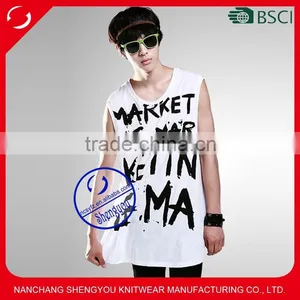 China Manufacturer Quality Custom Printed Hot Sale Mens Tank Top thumbnail-1